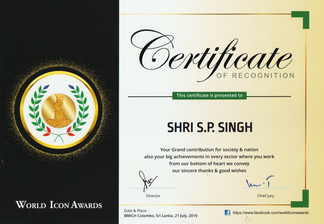 World Icon Award-2019  at BMICH, Colombo, Sri Lanka on 21st July 2019.