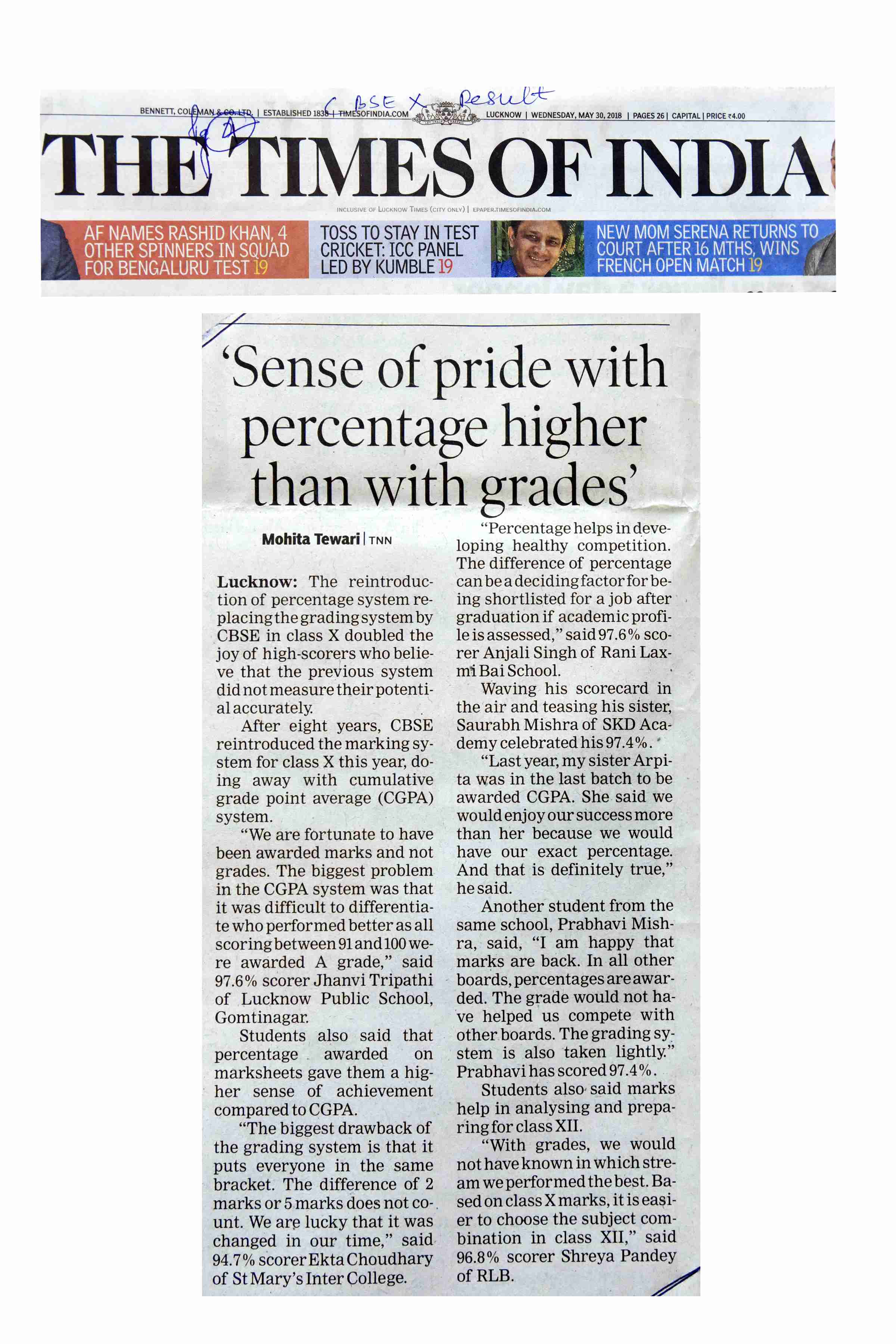 CBSE RESULTS 30tH MAY 2018-TIMES OF INDIA PAGE 3