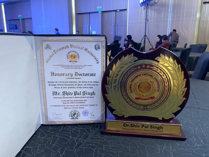Honorary Doctorate by Global Triumph virtual University.